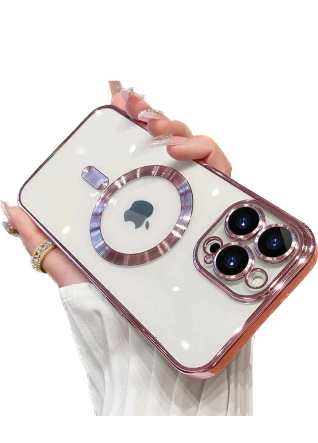 Чехол Shining with MagSafe для iPhone 13 Pro Max Pink No Brand (258063645)