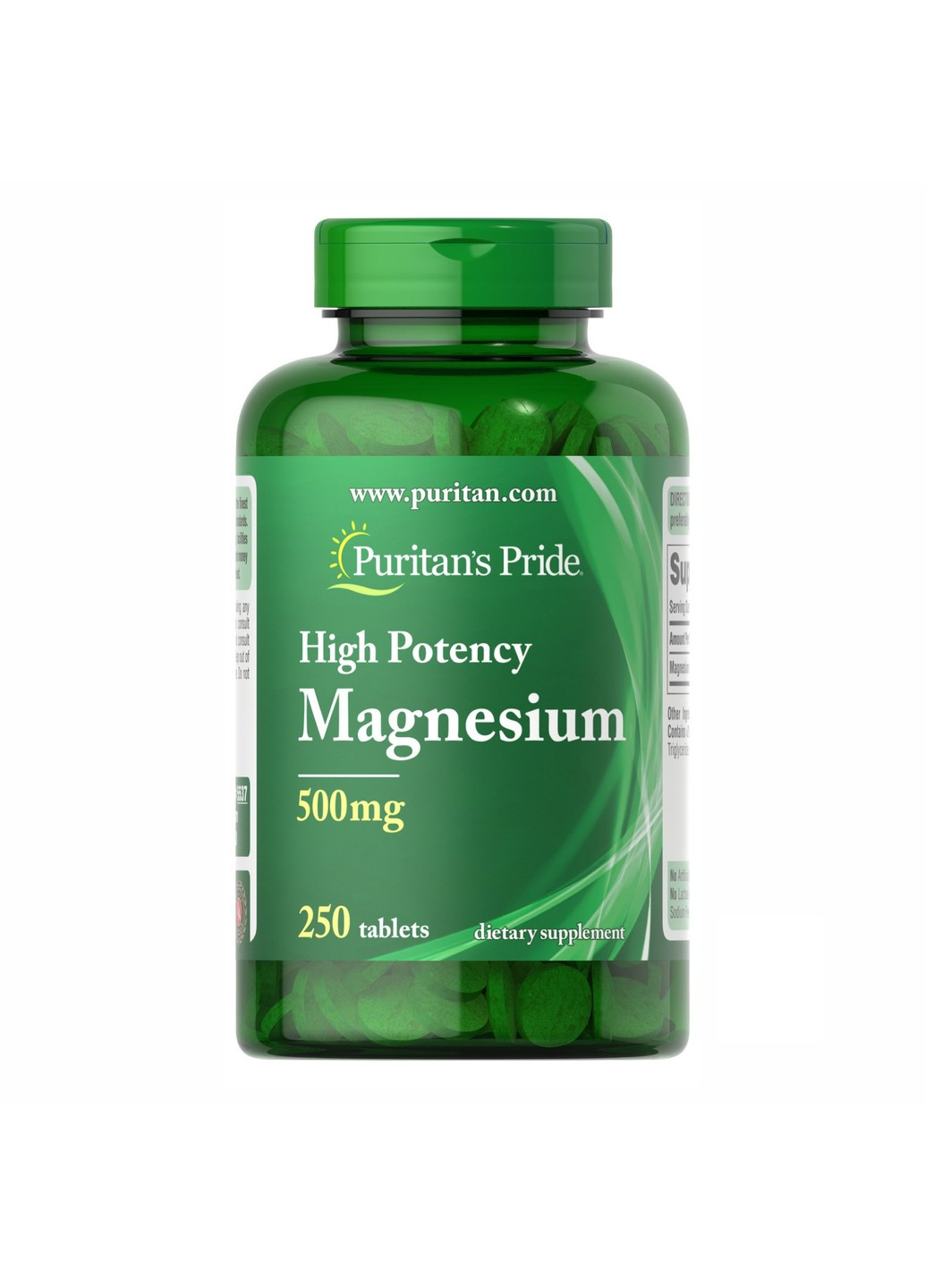 Магній високоактивний, Magnesium 500 мг - 100 табл Puritans Pride (271823033)