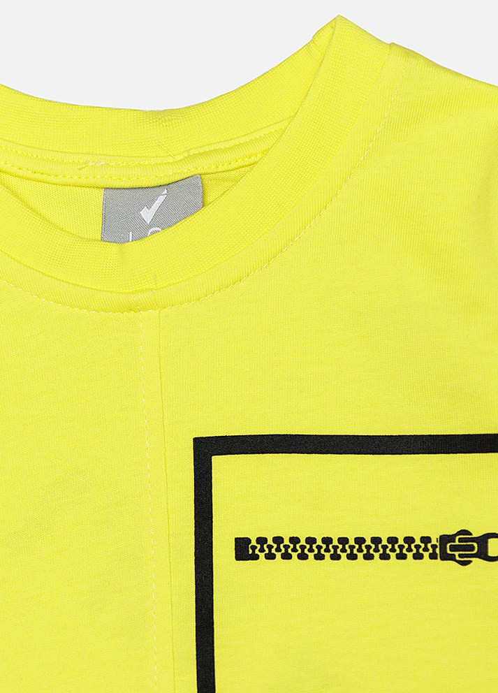 Желтая летняя футболка для мальчика цвет желтый цб-00210068 Joi Kids