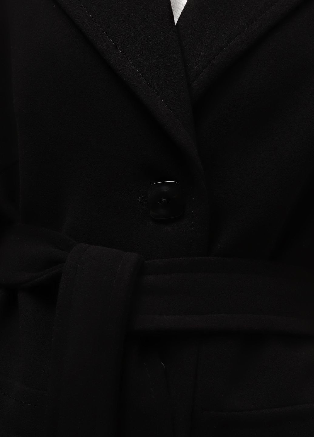 Черное демисезонное Пальто демисезонное черное 1911BL однобортное DANNA