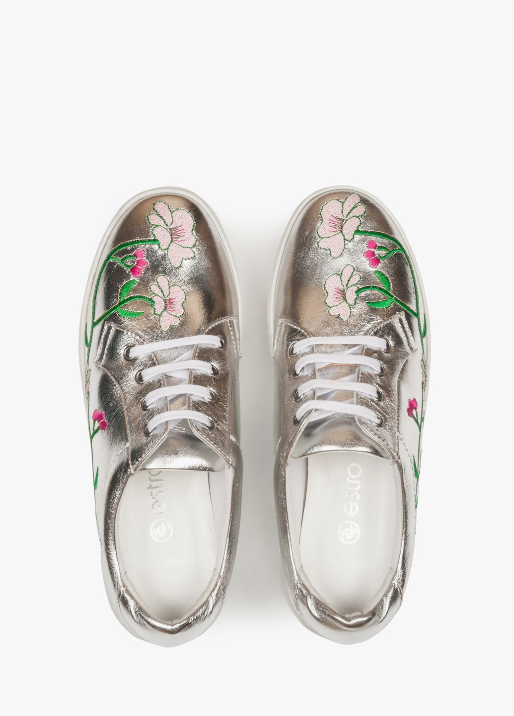 Срібні кеди, колір срібний Alvito
