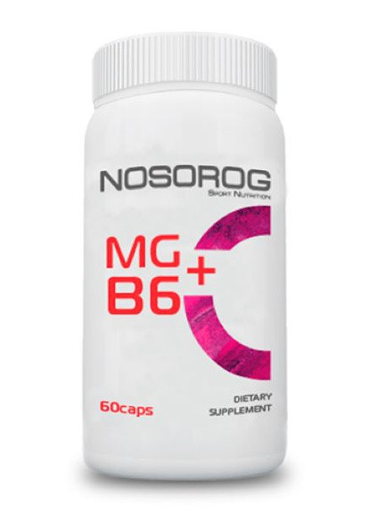 Магний + Витамин B6 Mg+B6 90табл Nosorog Nutrition (259296182)