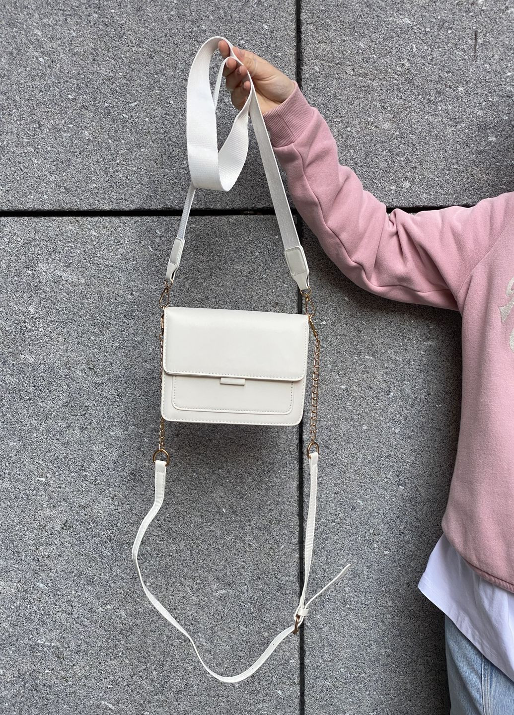 Женская сумка кросс-боди белая No Brand (268039600)