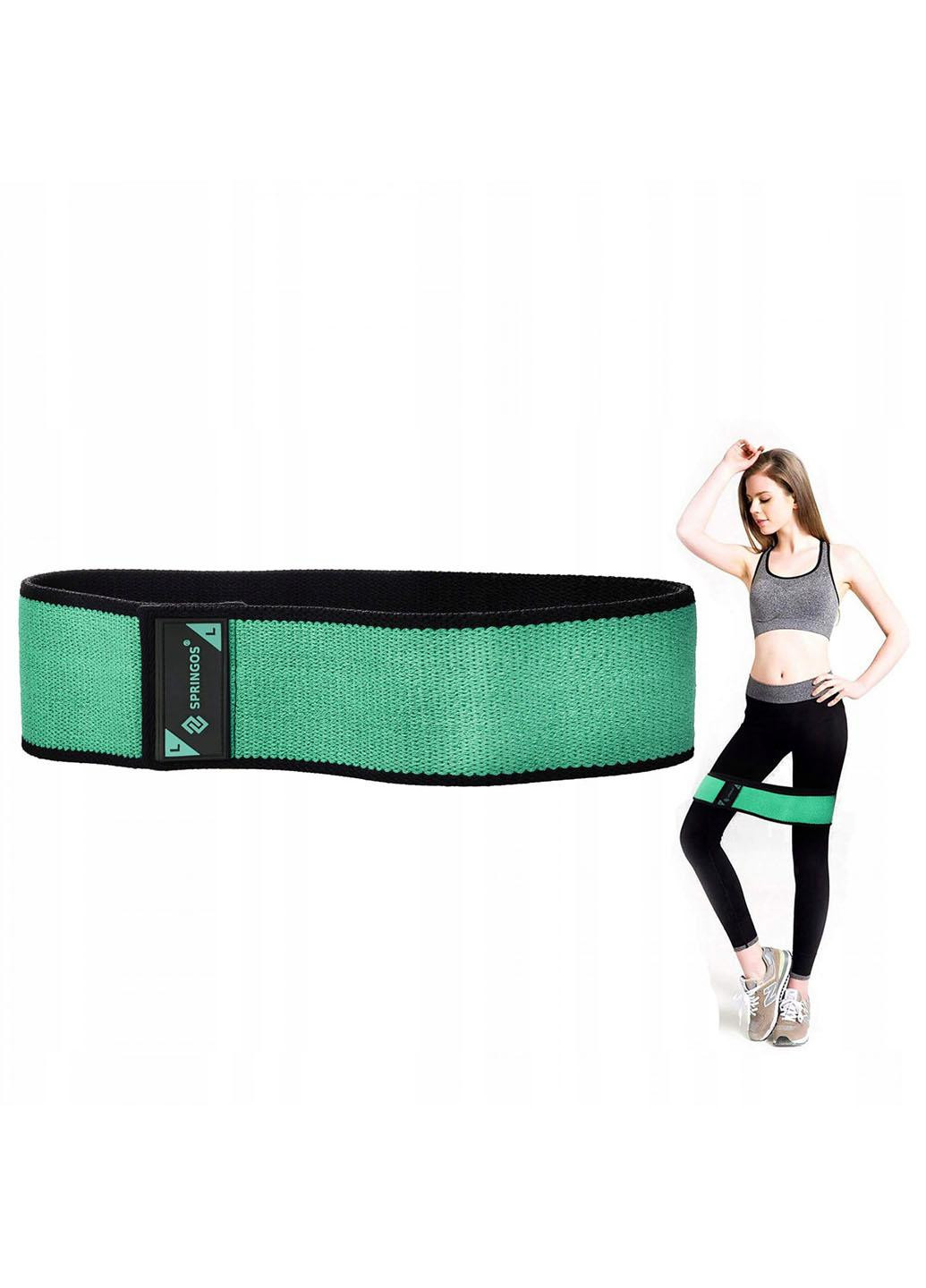 Резинка для фітнесу та спорту із тканини Hip Band Size L FA0111 Springos (258512564)