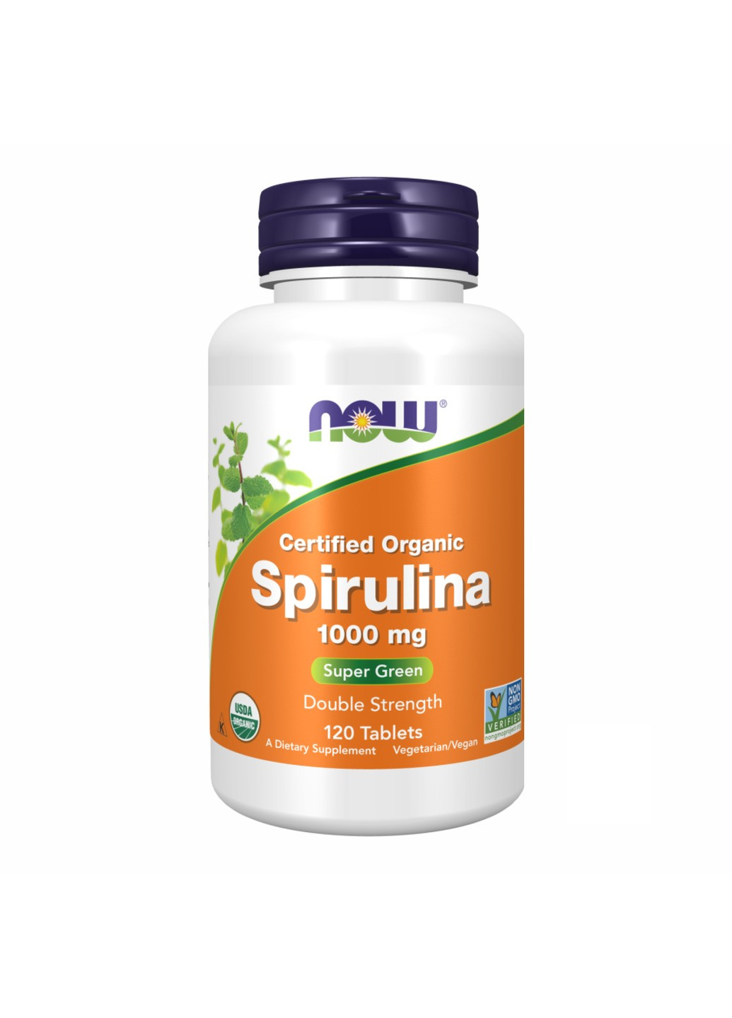 Сертифицированная Органическая Спирулина Spirulina 1000мг – 120 таб Now Foods (276908192)