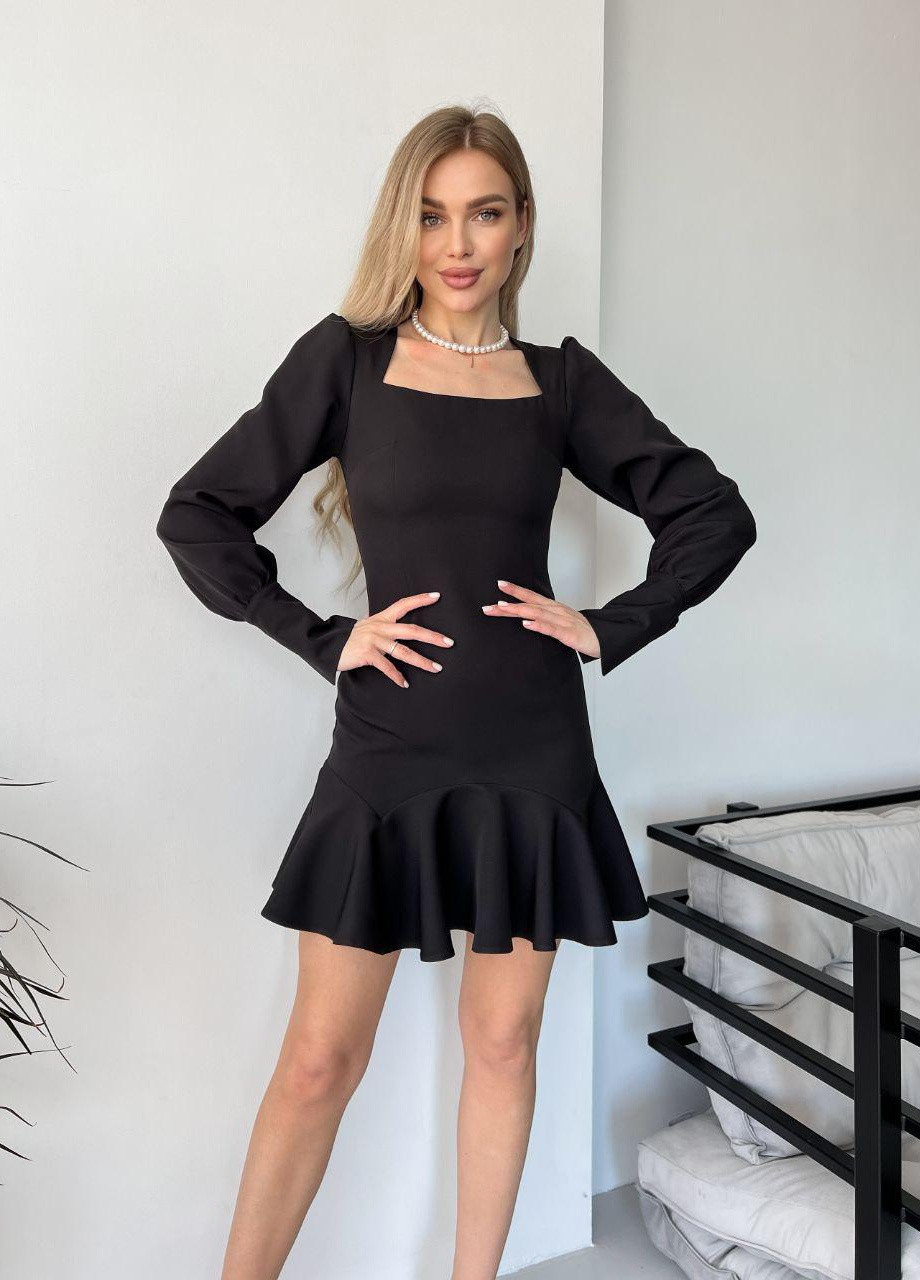 Черное женское платье футляр черного цвета р.l 408415 New Trend