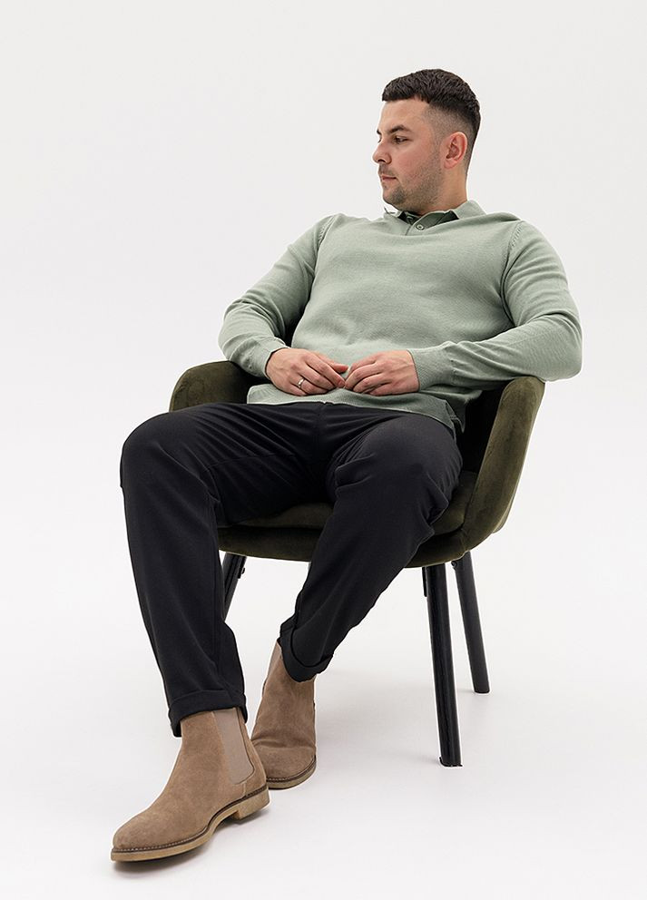 Мятная футболка-мужской поло цвет мятный цб-00232894 для мужчин Figo