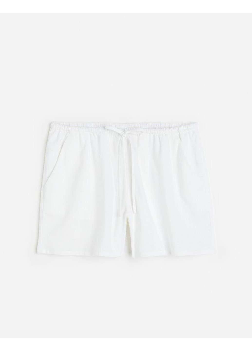 Женские льняные шорты Н&М (55892) XS Белые H&M (259160528)