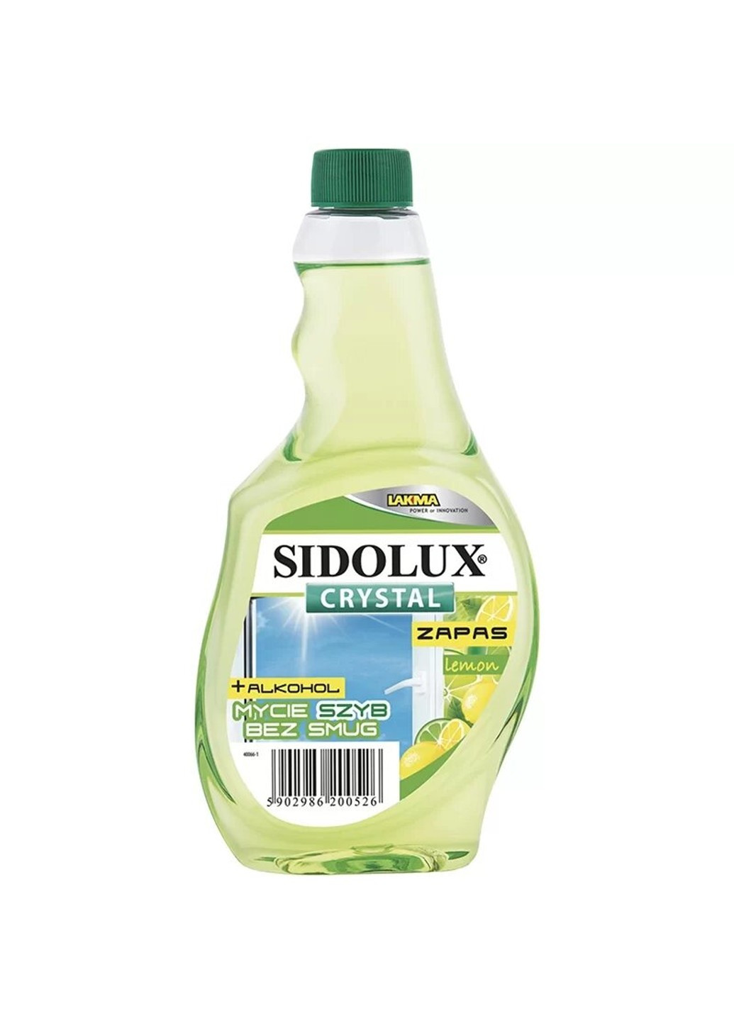 Засіб для миття вікон та скляних поверхонь Crystal Лимон 500мл (запаска) Sidolux (273438935)