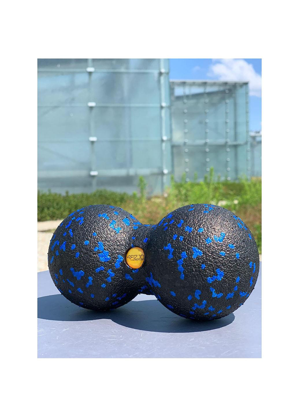 Масажний м'яч подвійний EPP DuoBall 08 4FJ1318 Black/Blue 4FIZJO (258316991)