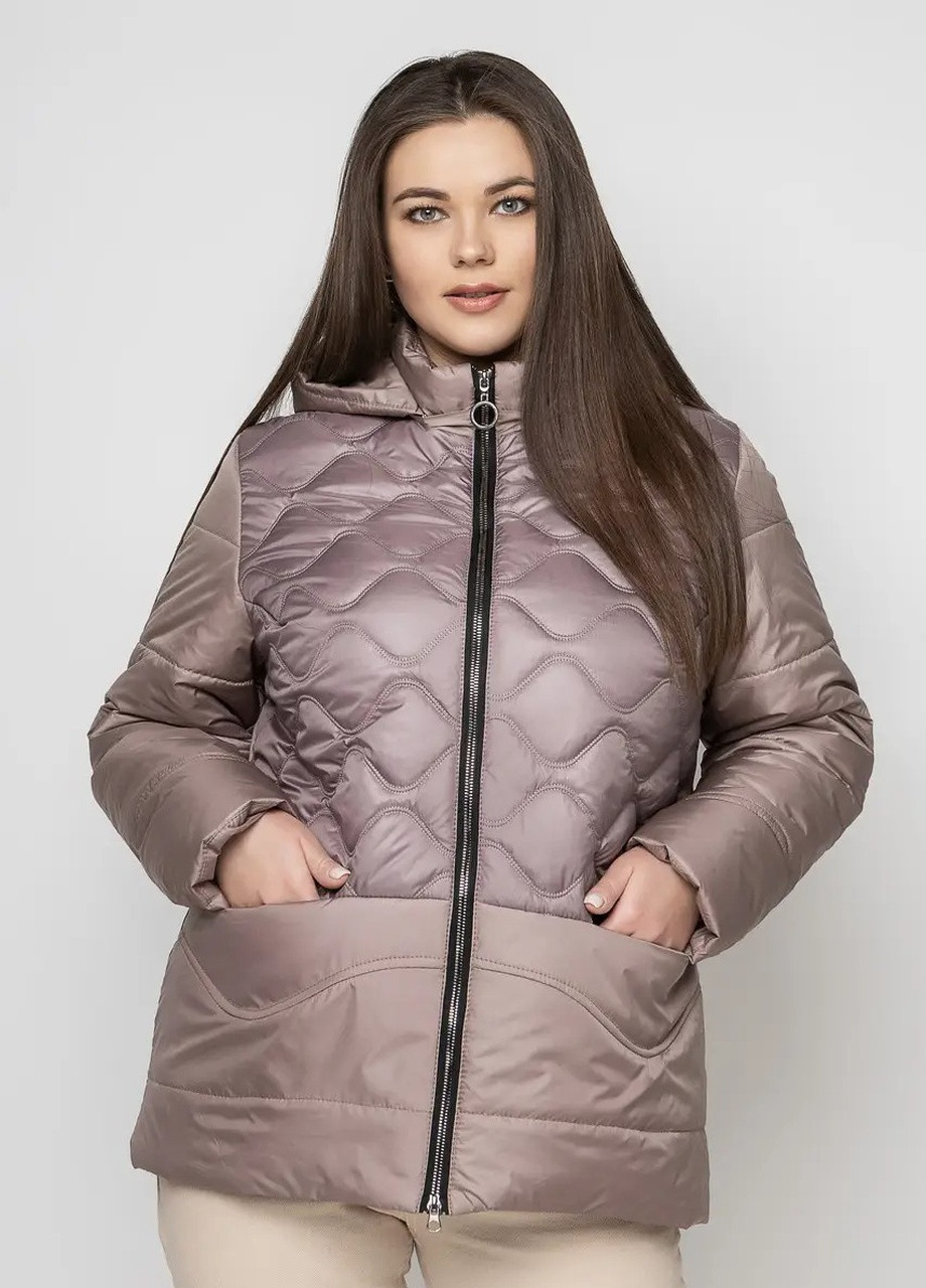 Пудрова демісезонна жіноча куртка DIMODA Жіноча куртка від українського виробника