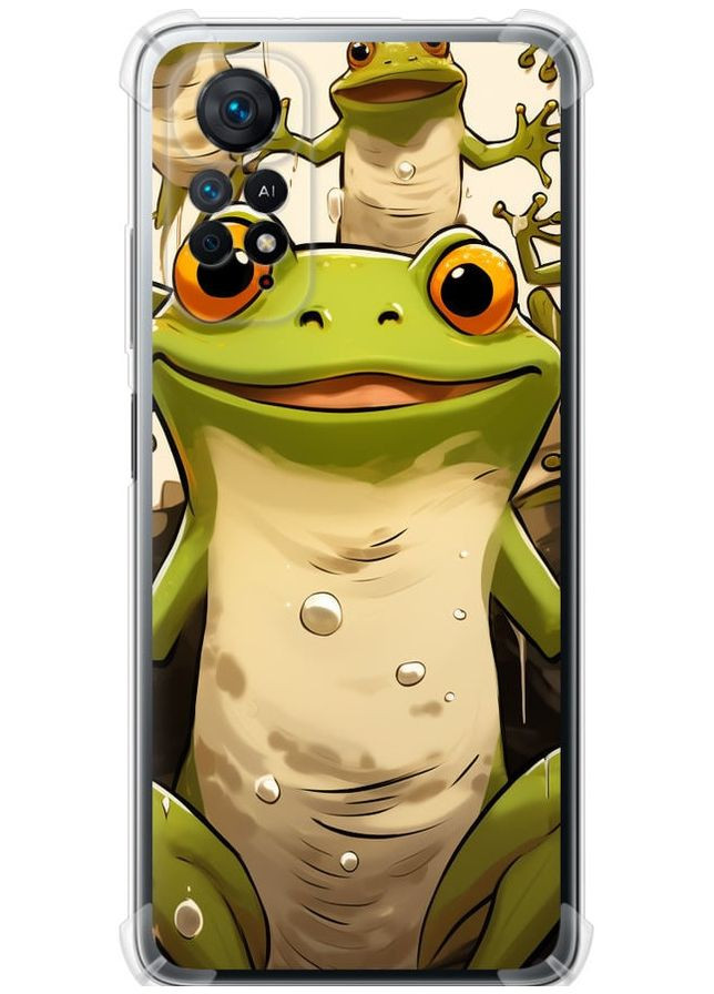 Силіконовий протиударний с посиленими кутами чохол 'Весела жаба' для Endorphone Xiaomi Redmi Note 11 (266907005)