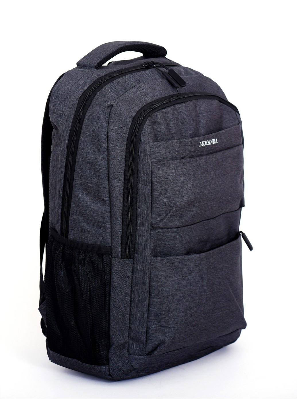 Рюкзак молодіжний чоловічий сірого кольору із безліччю кишень відділенням під ноутбук із USB входом No Brand (258653610)