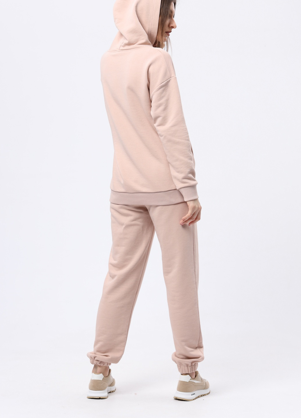 Трикотажные штани джоггеры с карманами цвета пудры 7158 Cat Orange (258260527)