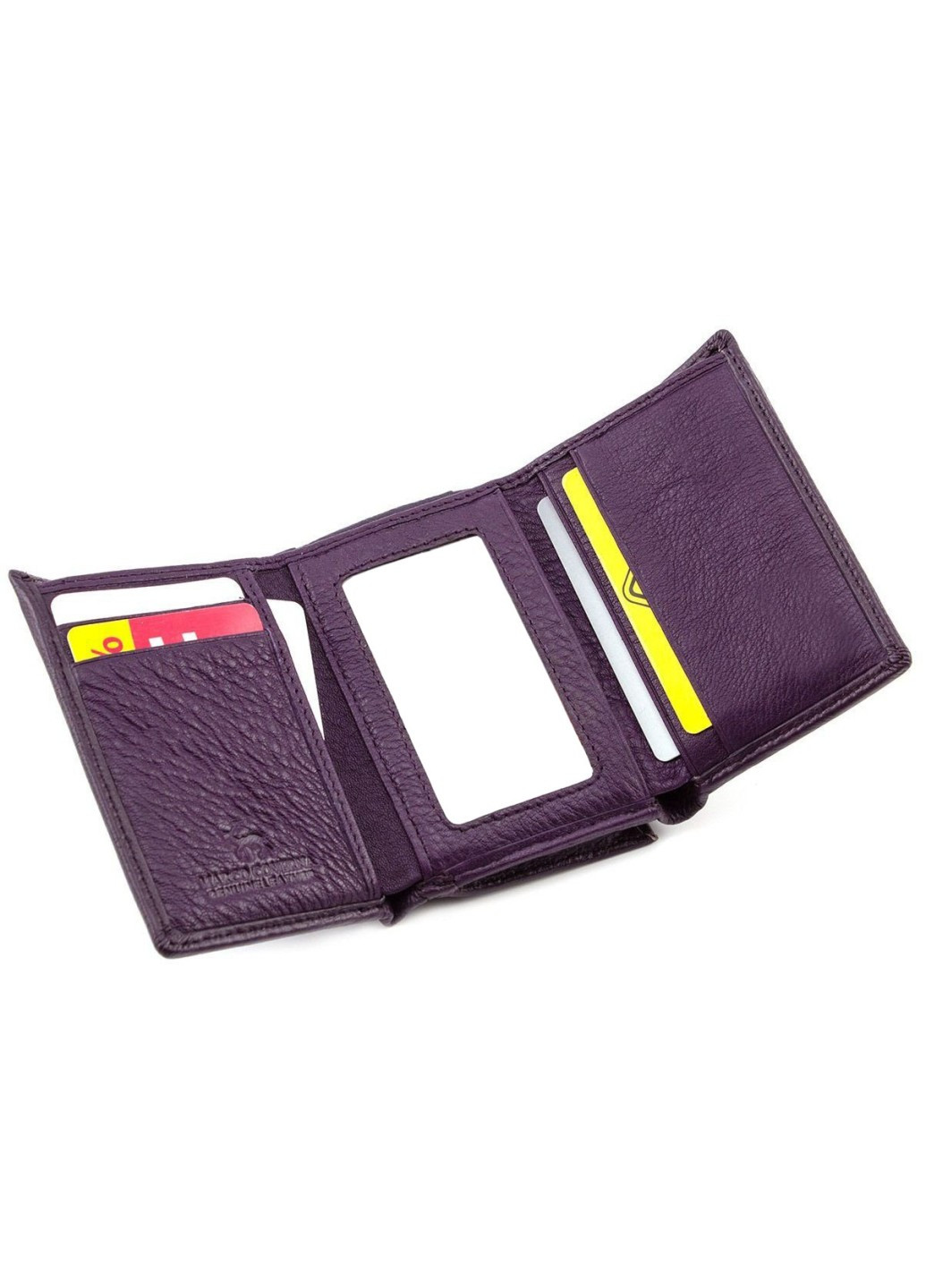 Маленький гаманець зі шкіри з монетницею MC-1419-25 (JZ6635) фіолетовий Marco Coverna (259752565)