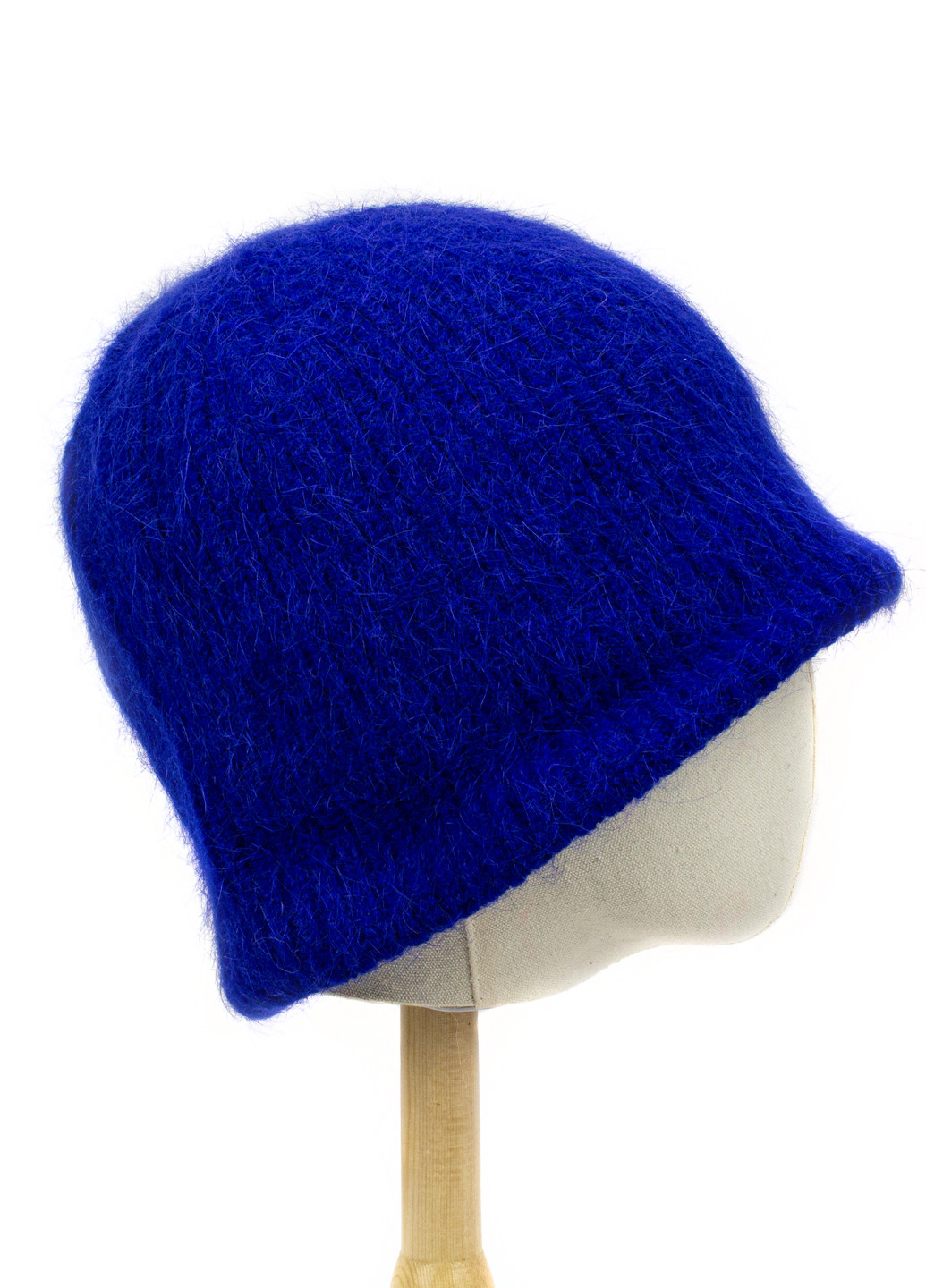 Вязаная шапка-панама из шерсти кролика синяя Corze hc5005 (269342898)