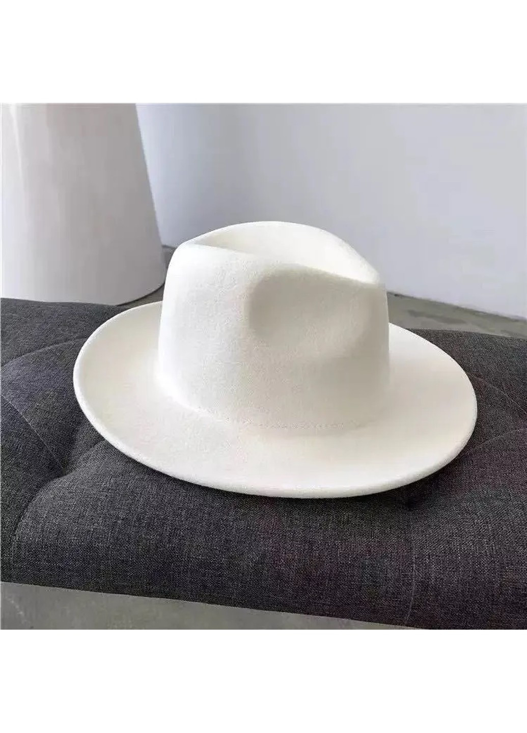Шляпа унисекс Федора с устойчивыми полями черная No Brand (277161495)