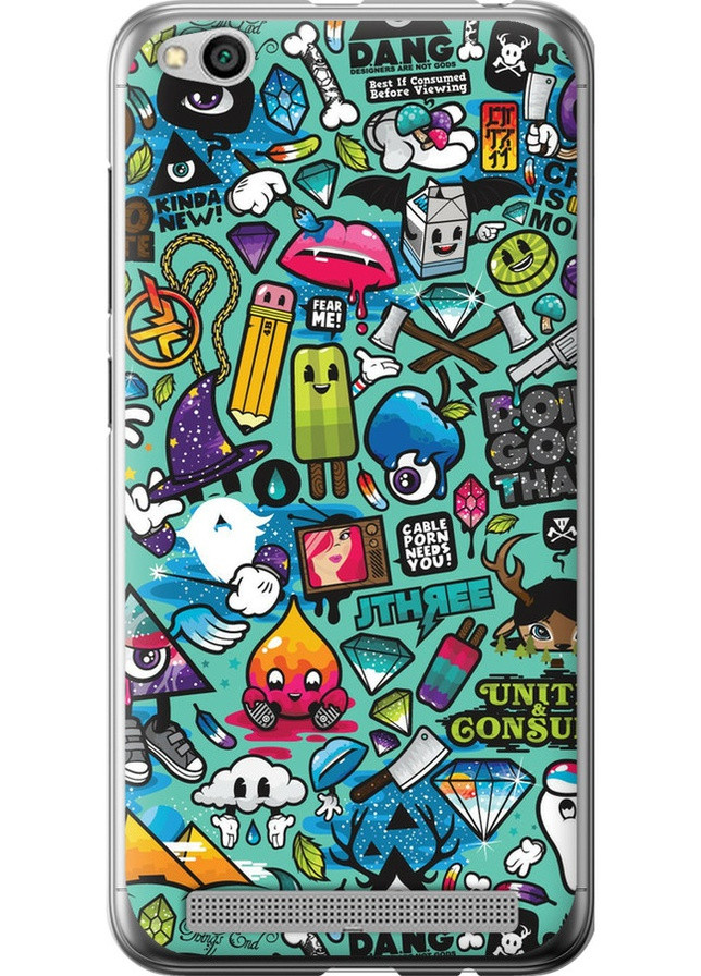 Силиконовый чехол 'Стикер бомбинг 1' для Endorphone Xiaomi Redmi 5A (258485041)