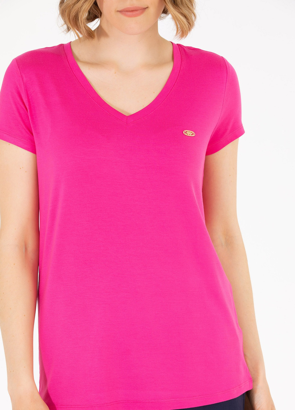 Кислотно-розовая футболка u.s.polo assn женская U.S. Polo Assn.