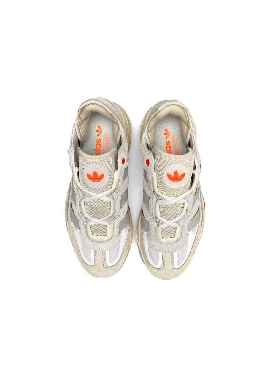 Бежевые демисезонные кроссовки женские, вьетнам adidas Niteball Beige Orange W