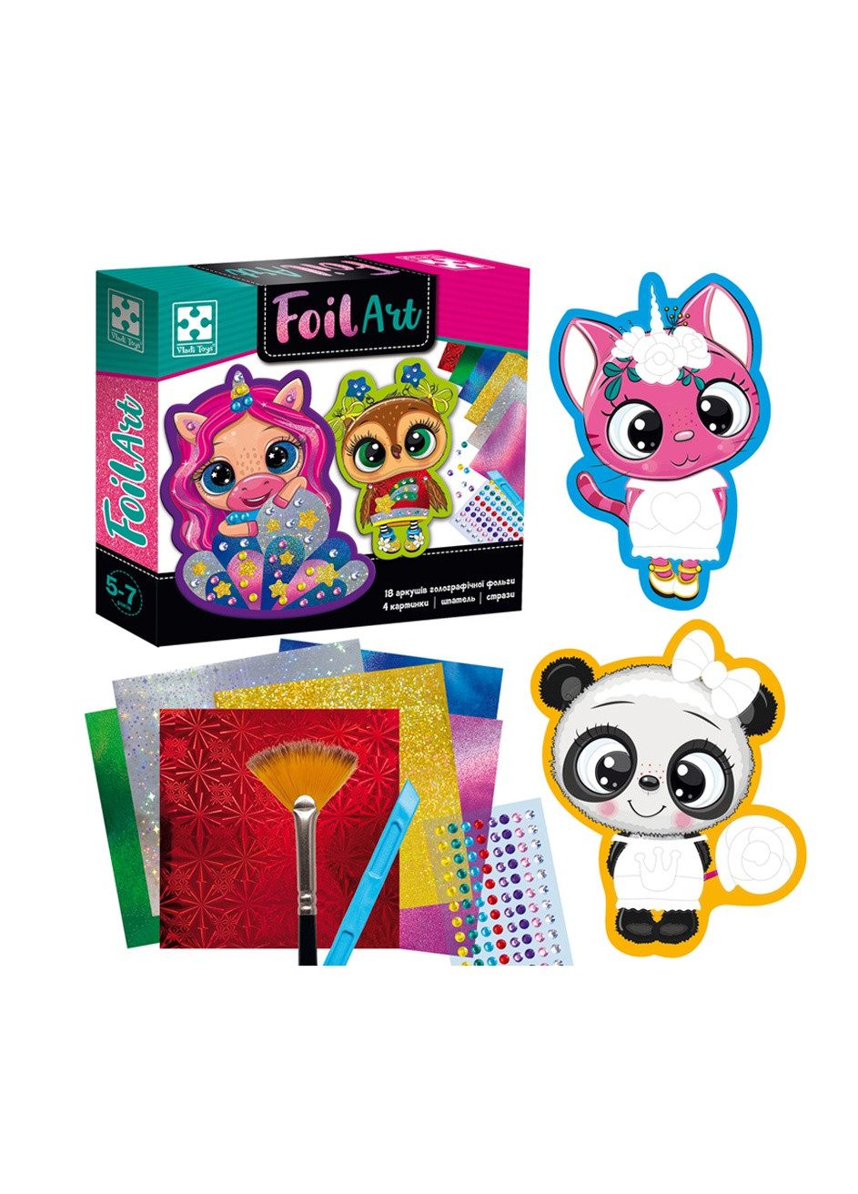 Набор для творчества "Foil Art. Волшебные животные" цвет разноцветный ЦБ-00221152 Vladi toys (259465602)