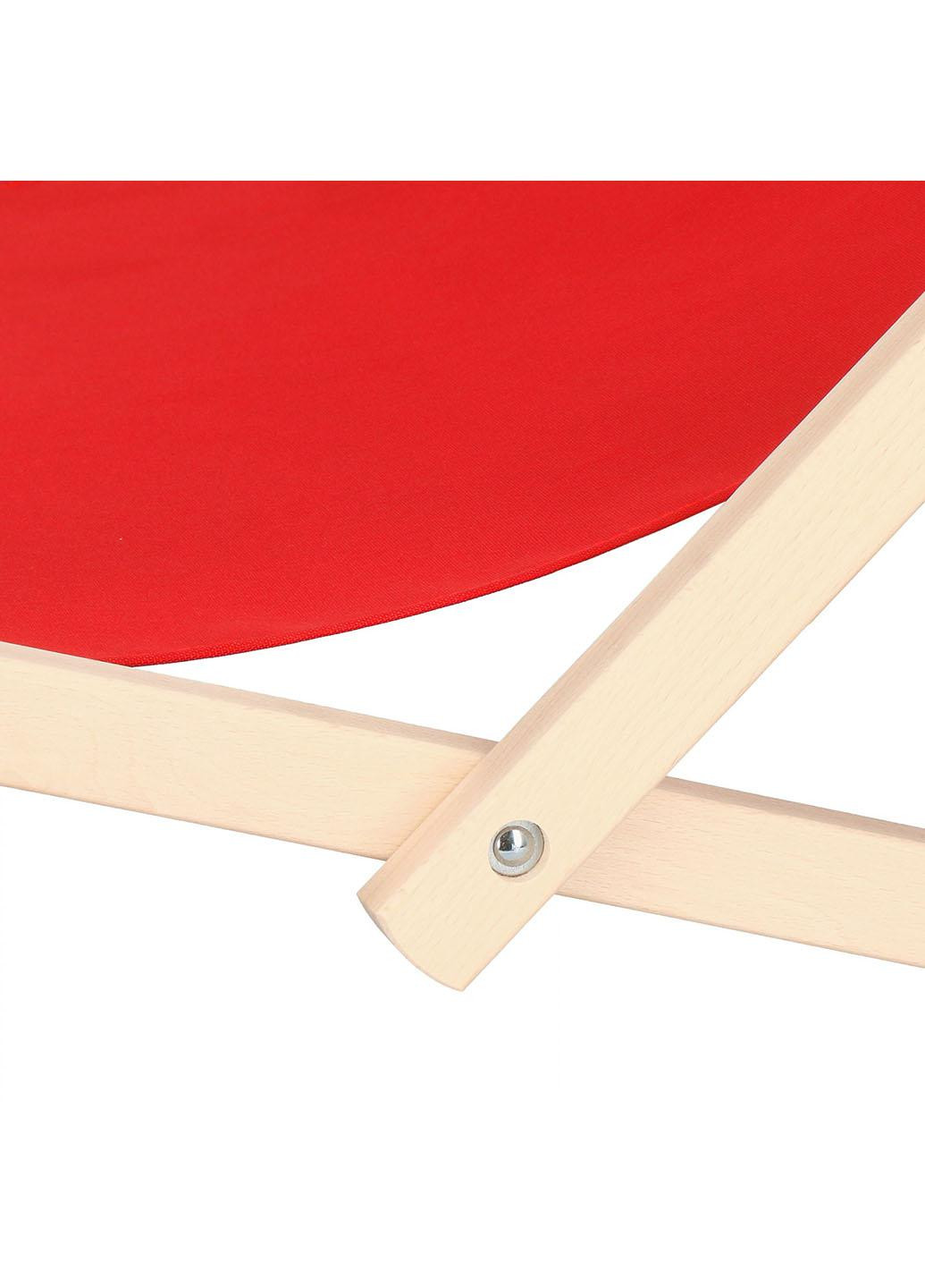 Шезлонг (кресло-лежак) деревянный для пляжа, террасы и сада DC0003 RED Springos (258354761)