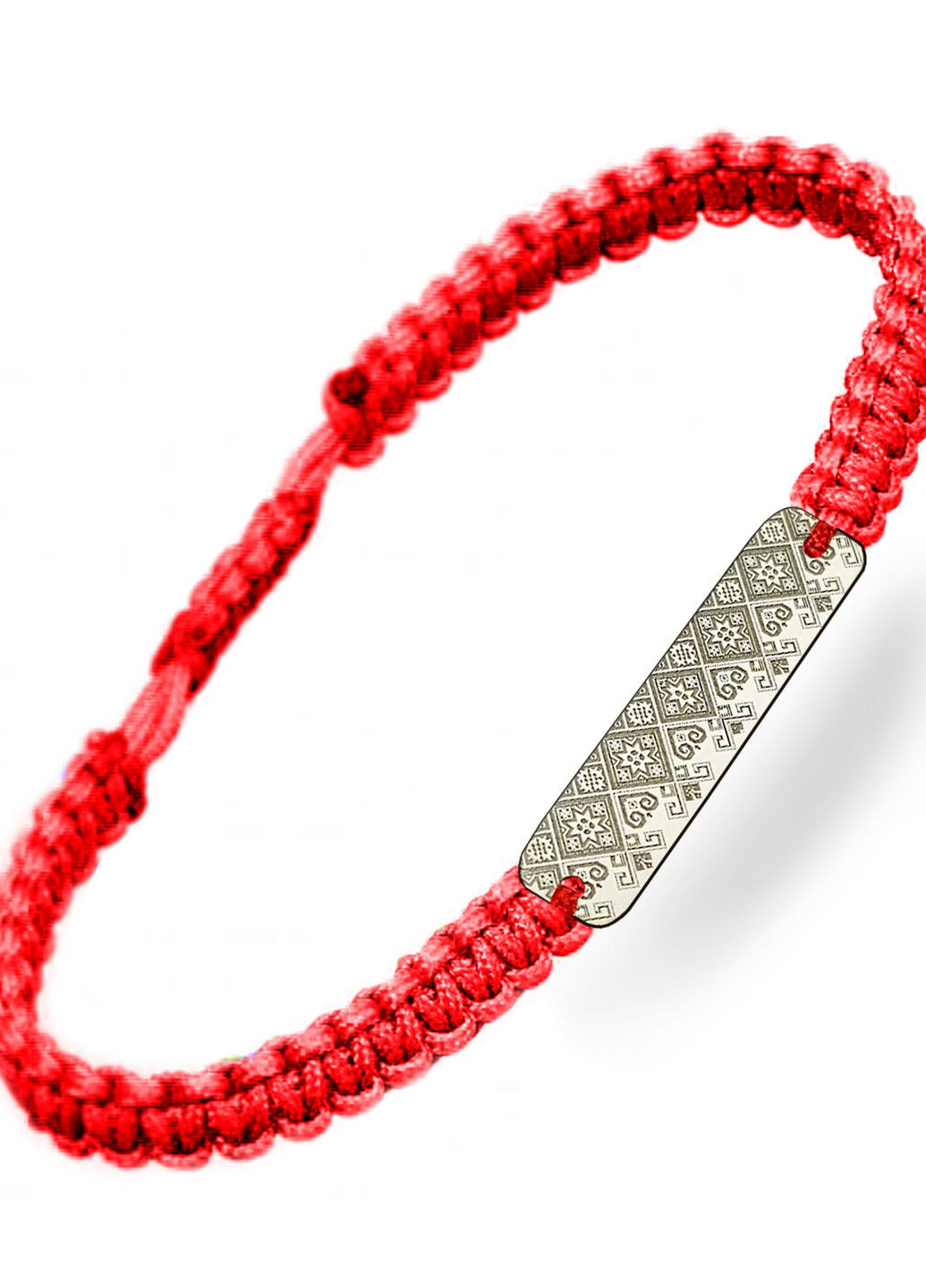 Срібний браслет шамбала Вишиванка червона нитка Вишитий Рушник 67 регулюється родований Family Tree Jewelry Line (266038537)