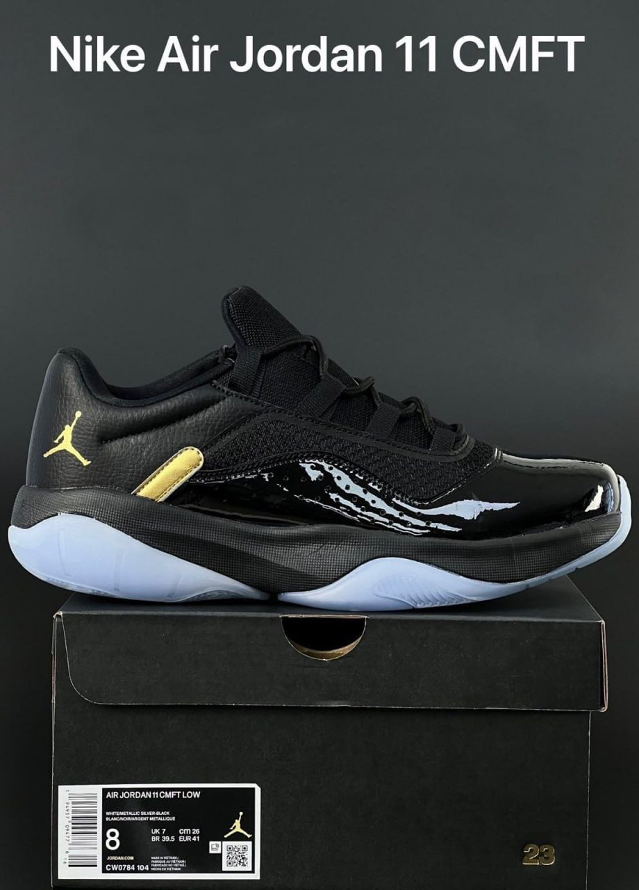 Чорні Осінні кросівки чоловічі,вьетнам Nike Air Jordan 11 cmft