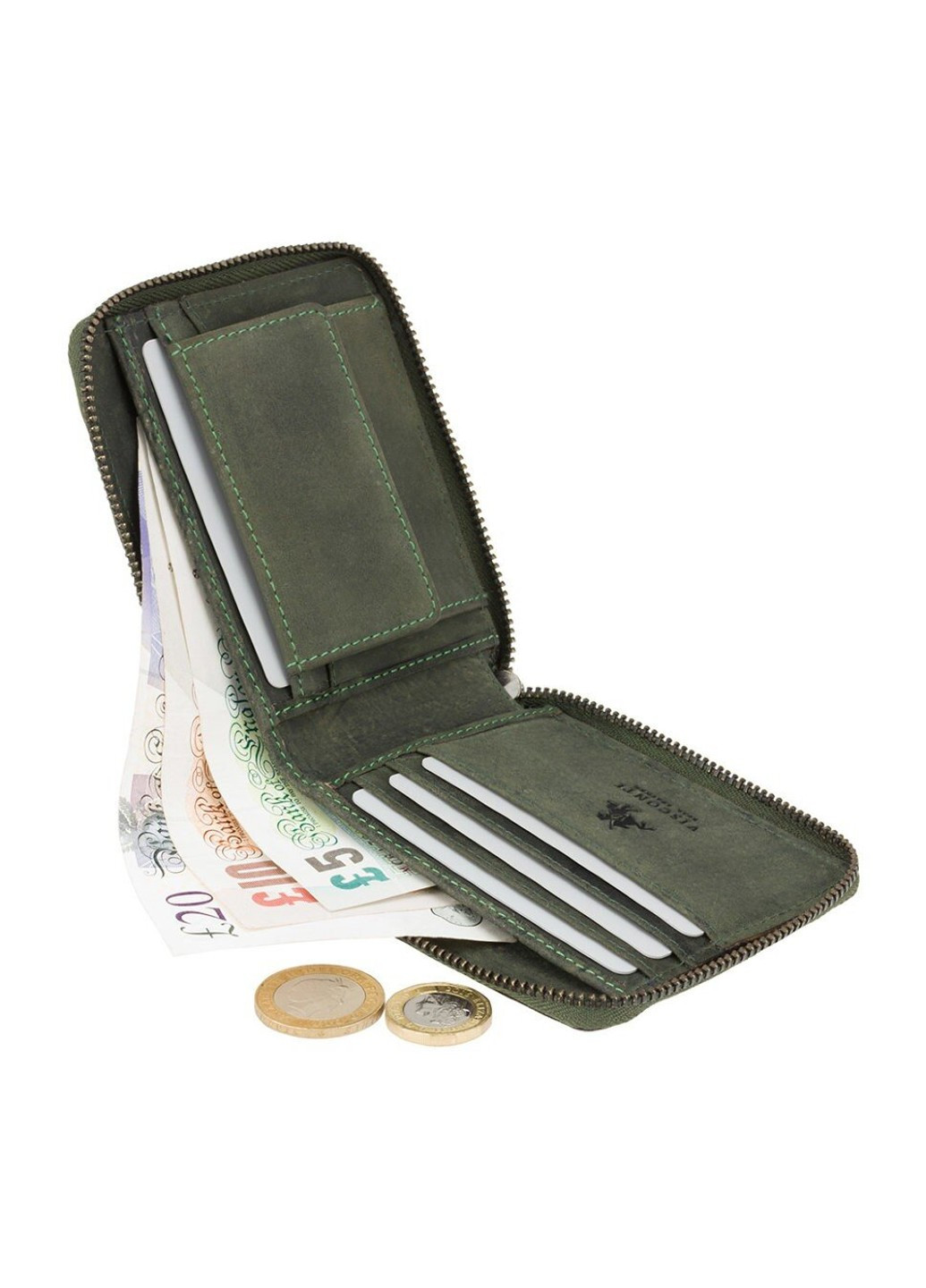 Чоловічий гаманець з натуральної шкіри 702 Bullet (Oil Brown) Visconti (261856017)