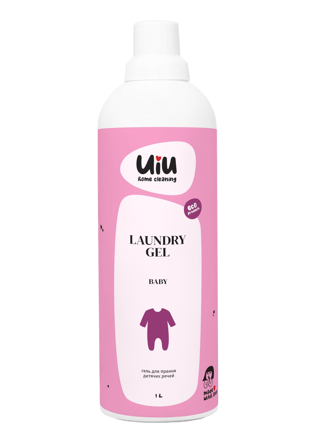 Гель для прання UIU для дитячих речей без аромату 1 л (4820152332974) DeLaMark (256753666)