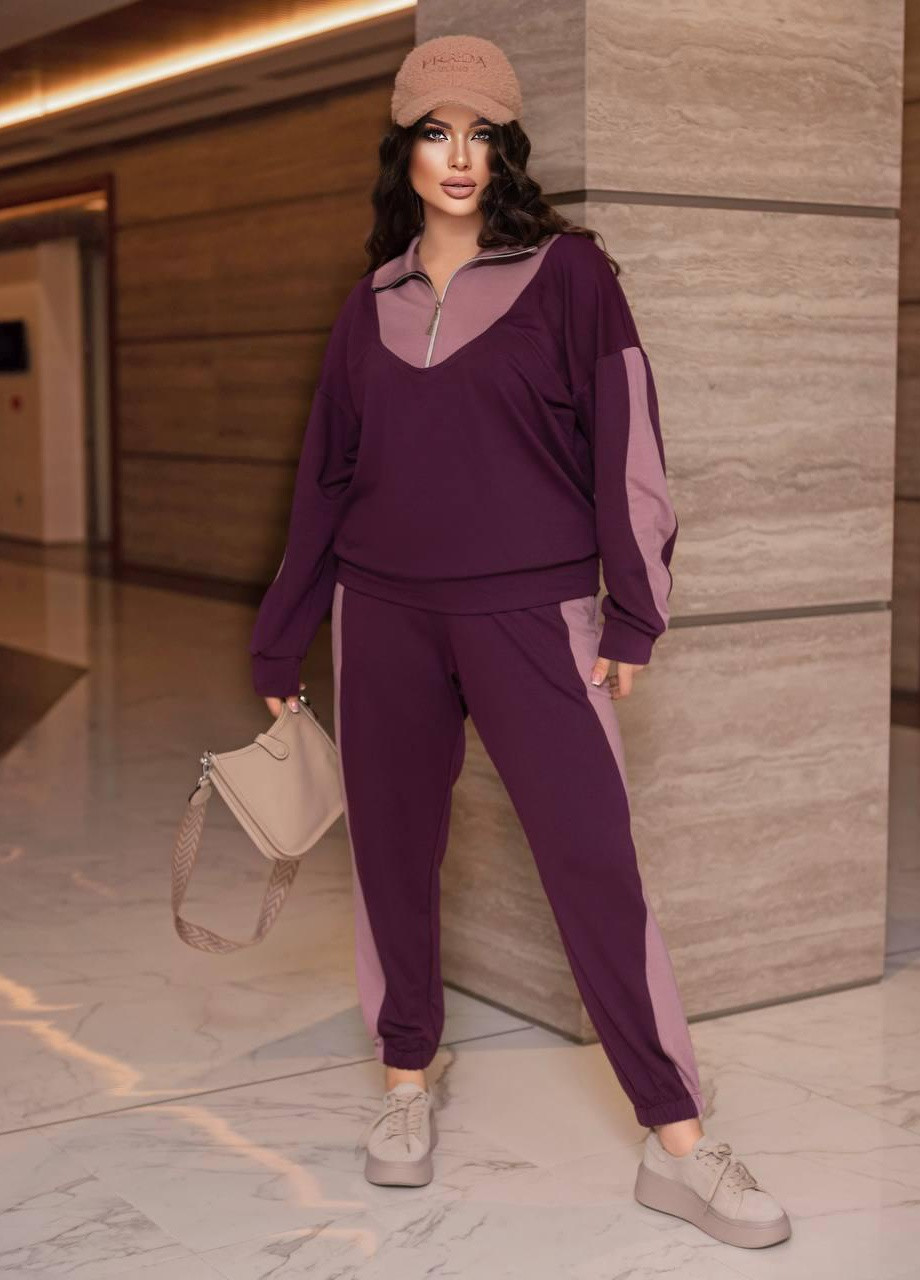 Жіночий спортивний костюм фіолетового кольору р.50/52 391677 New Trend (257627627)