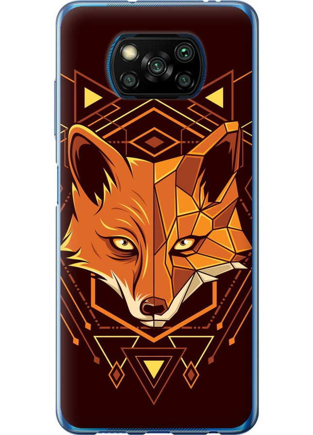 2D пластиковый чехол 'Лиса геометрия' для Endorphone Xiaomi Poco X3 (258180251)