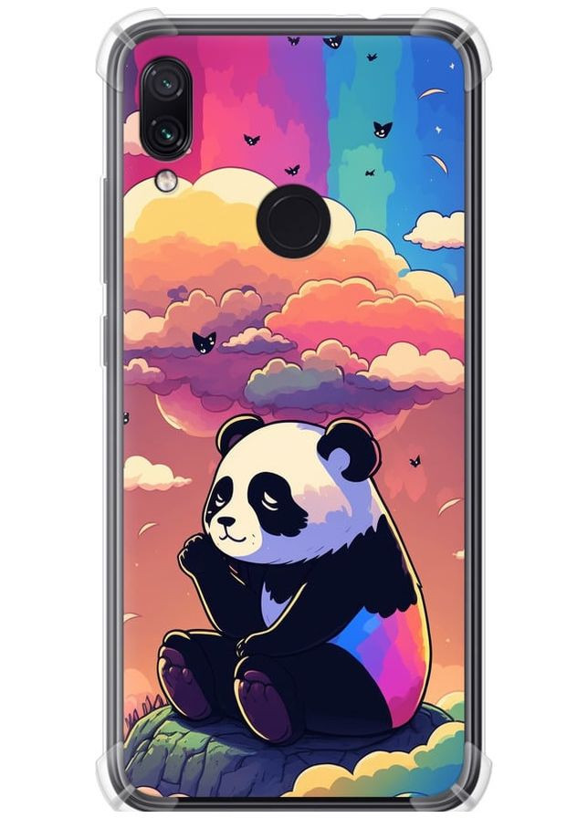 Силіконовий протиударний с посиленими кутами чохол 'Панда в хмарах' для Endorphone Xiaomi Redmi Note 7 (276315349)