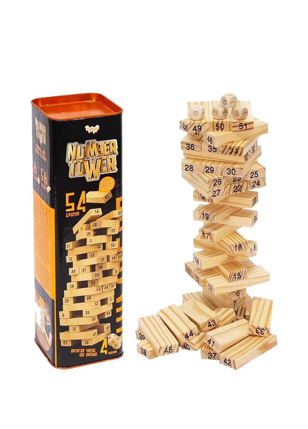 Розвиваюча настільна гра "Number tower" колір різнокольоровий ЦБ-00213805 Danko Toys (259464928)