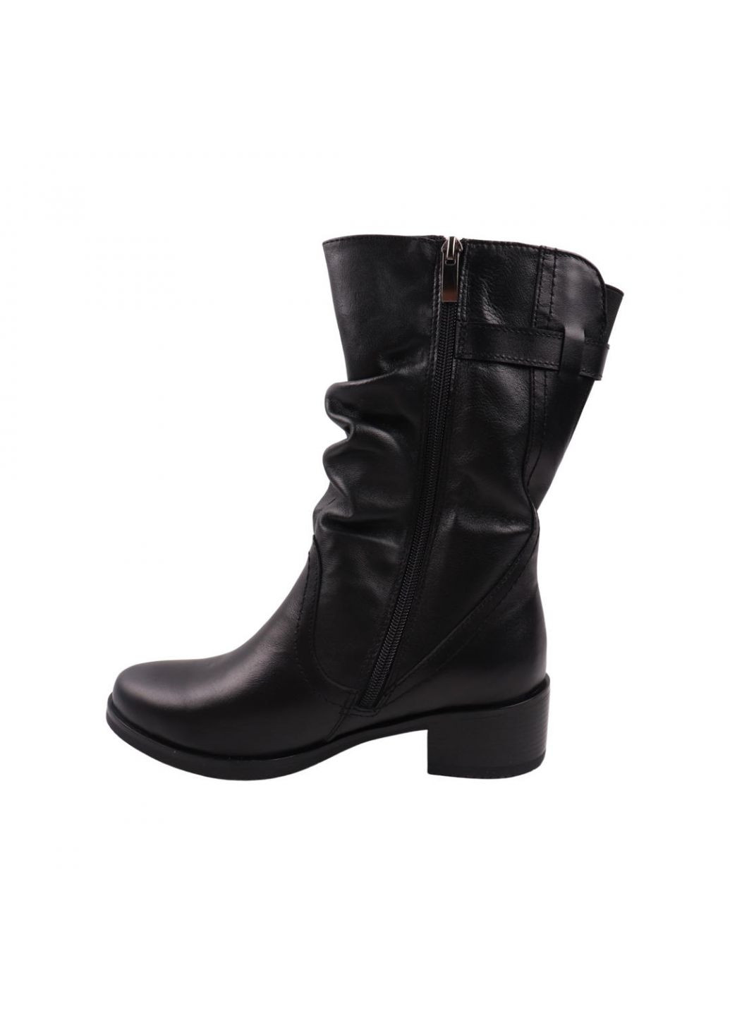 сапоги женские черные натуральная кожа SAVIO