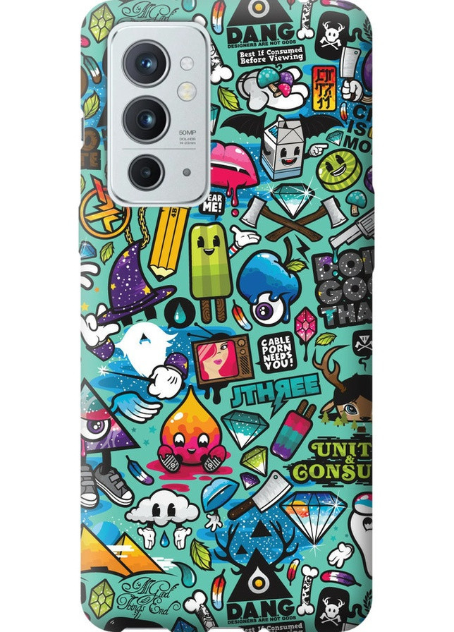 Силіконовий чохол 'Стікер бомбінг 1' для Endorphone OnePlus 9RT (257881017)