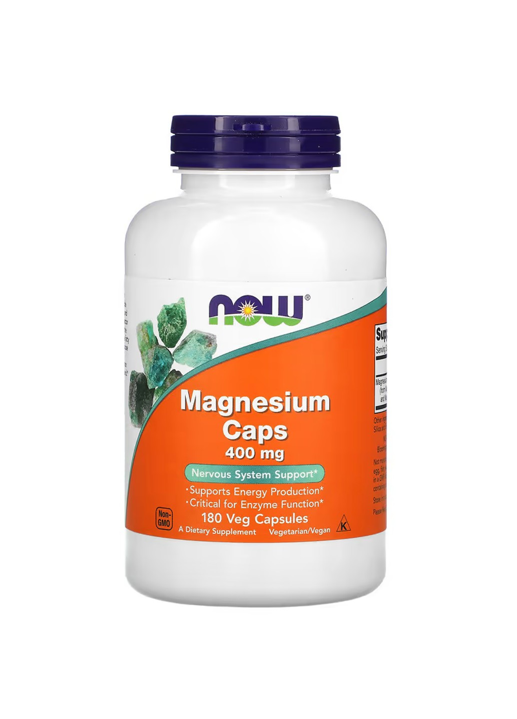 Магний Magnesium 400мг - 180 вег.капсул Now Foods (276972114)