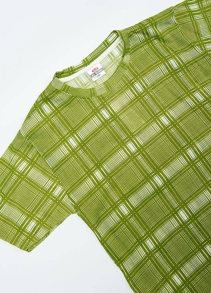 Зеленая демисезонная футболка подростоковая для мальчика зеленого цвета Let's Shop