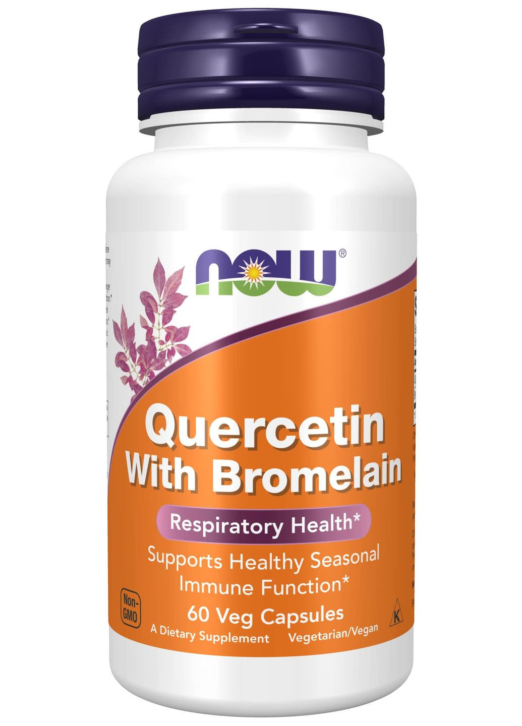 Кверцетин с бромелайном Quercetin With Bromelain 60 vcaps Now (277979508)