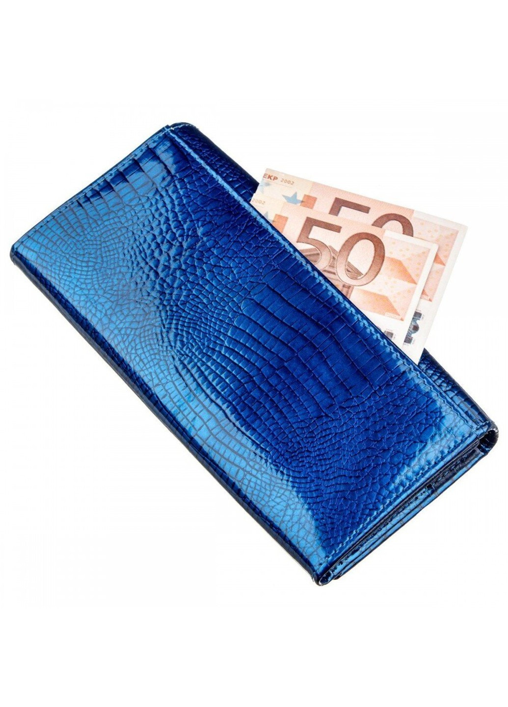 Женский синий кошелёк из натуральной лаковой кожи ST Leather 18901 Синий ST Leather Accessories (262453836)