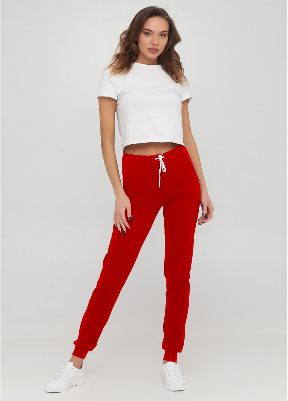 Женские спортивные штаны Ж478-13 Красный Malta (257225725)