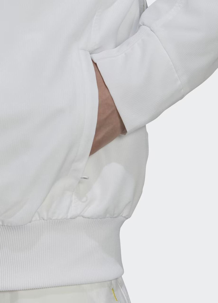 Белая мужская белая теннисная куртка parley london (hn7127). оригинал. размер m adidas