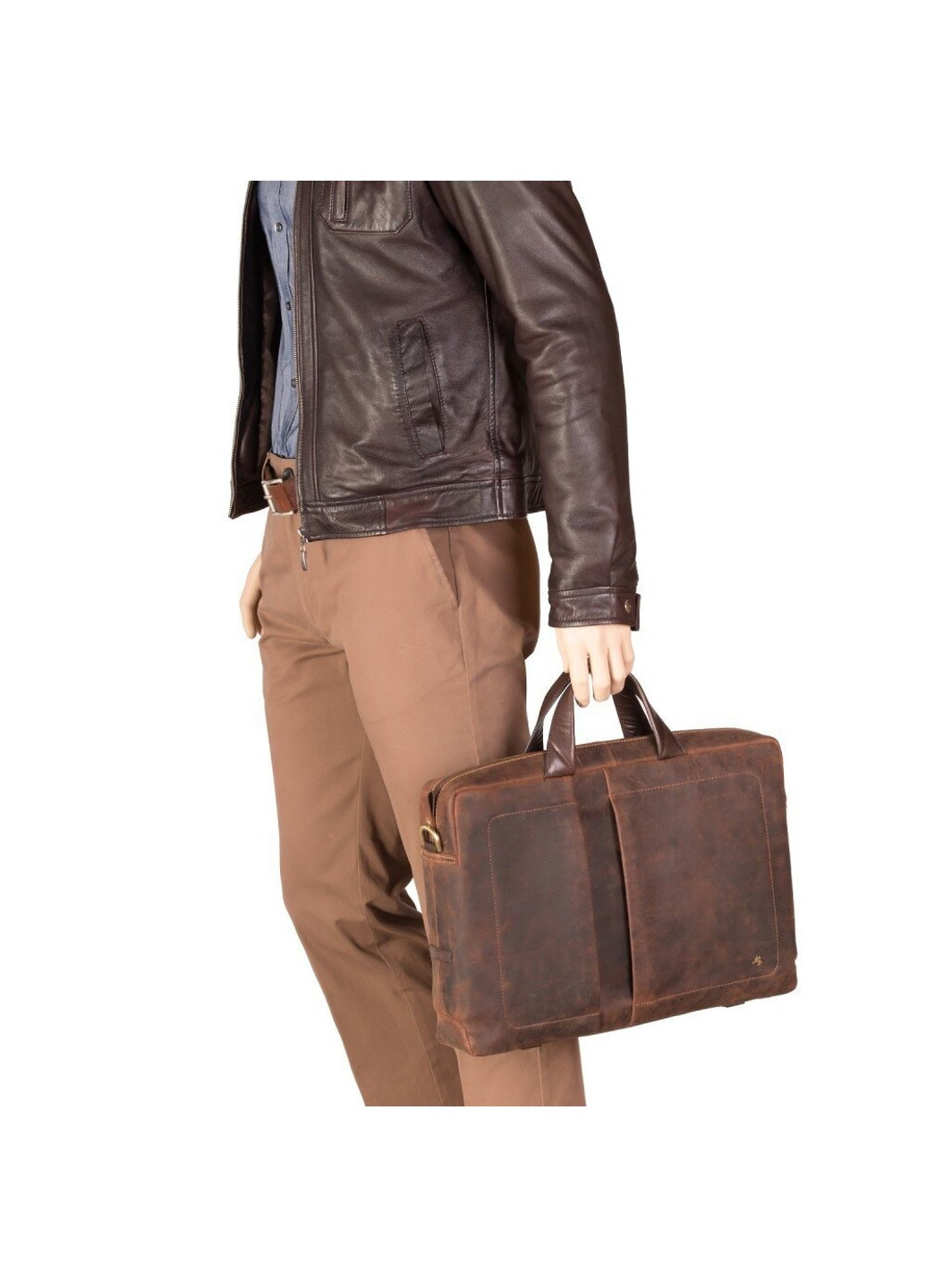Чоловіча шкіряна сумка TC78 Octo 15 (Havana Tan) Visconti (262086589)