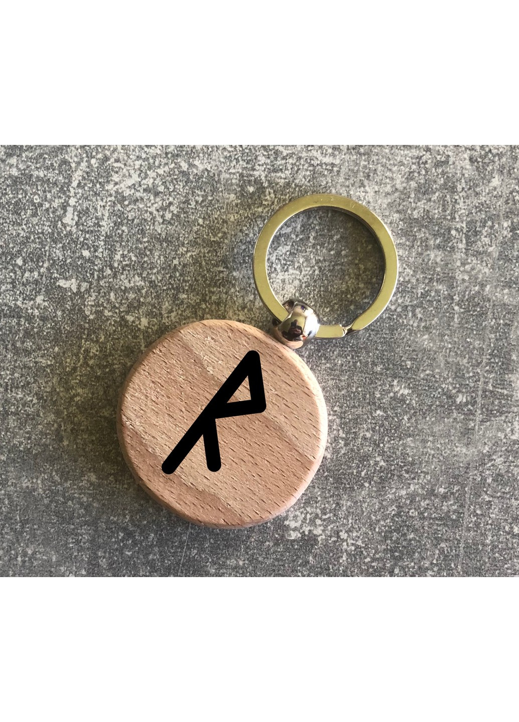 Круглий Дерев’яний брелок з руною Старшого Футарка «РАЙДО» ЗаСвіт (261333144)