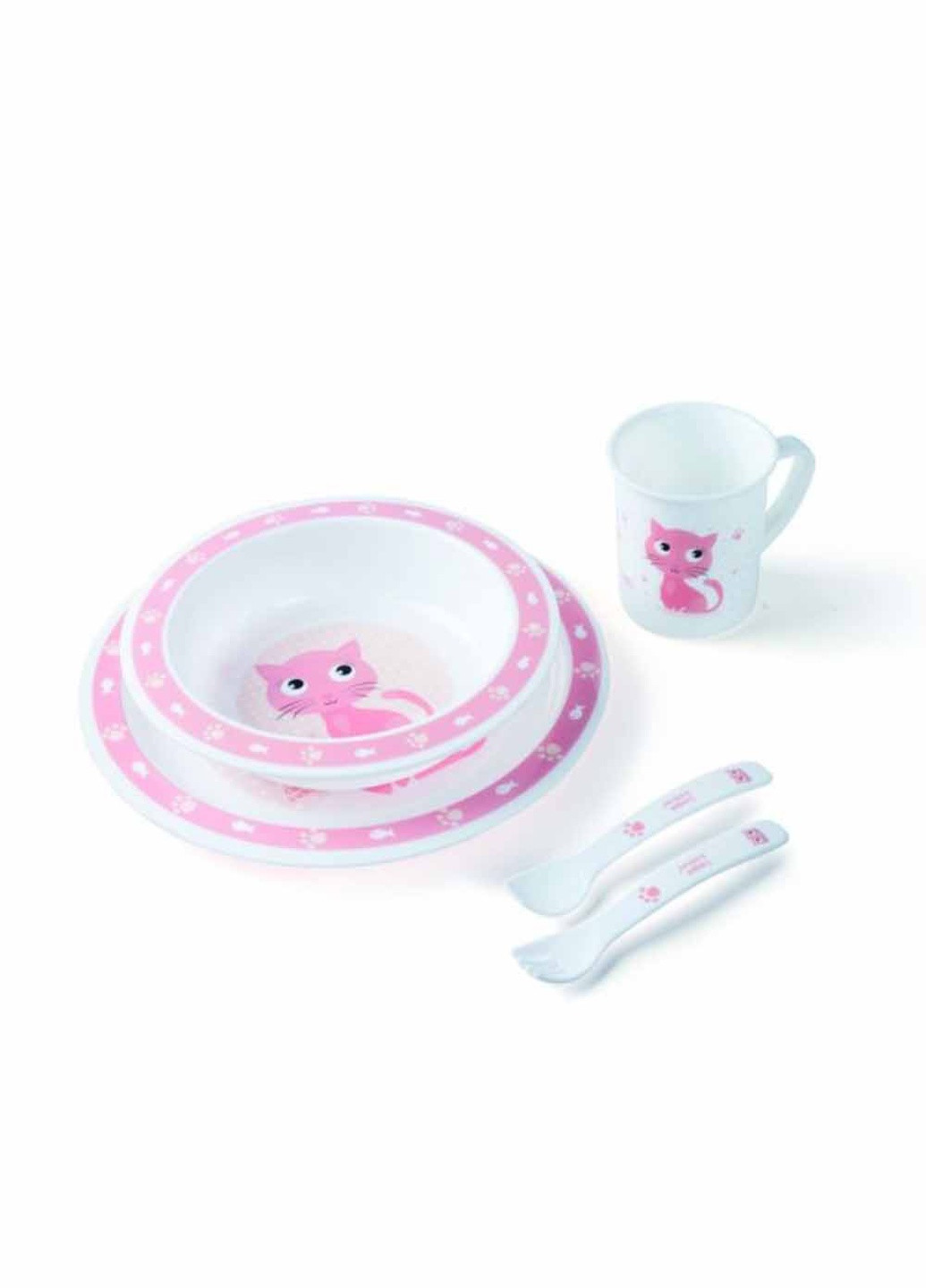 Набор посуды пластиковый столовый Cute Animals - котик цвет разноцветный ЦБ-00154129 Canpol Babies (259466435)