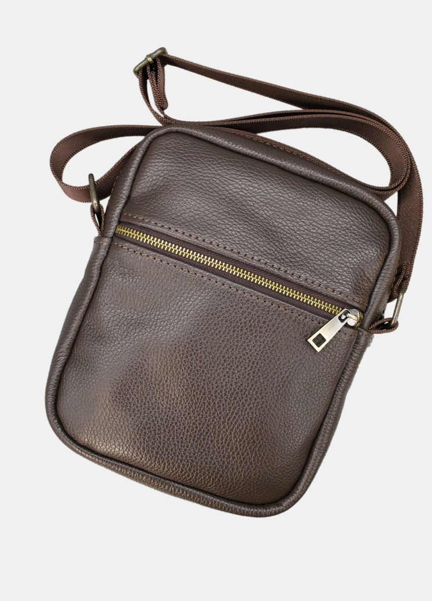 Сумка мужская мессенджер коричневый ( через плечо ) из натуральной кожи Famk (259018688)