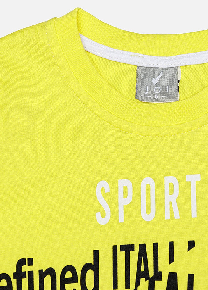 Желтая летняя футболка для мальчика цвет желтый цб-00210066 Joi Kids
