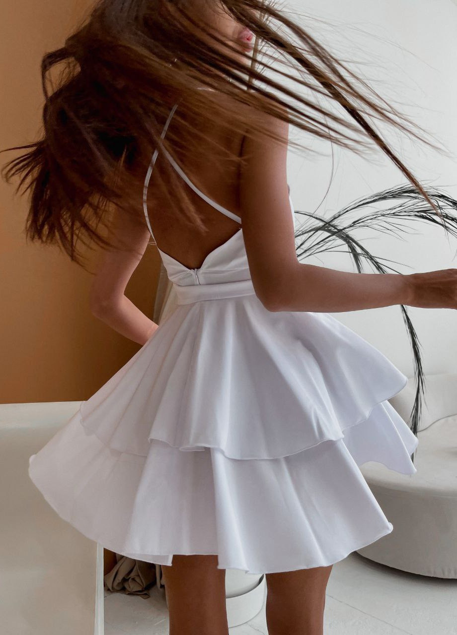 Білий жіноча сукня софт No Brand