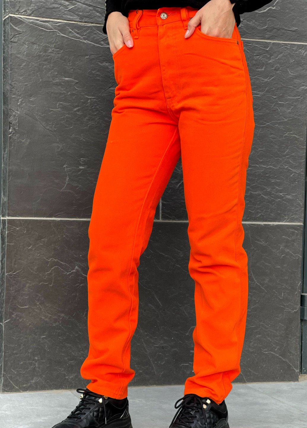 Джинсы женские оранжевые Let's Shop - (257287400)