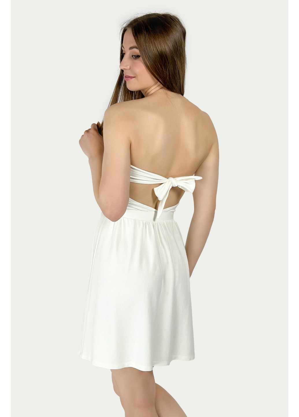 Білий повсякденний сукня 9391/391/250 з відкритими плечима Pull & Bear однотонна